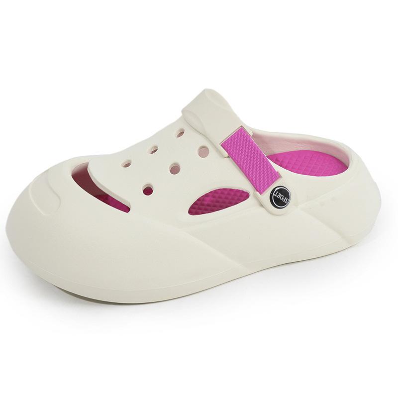 Милые модные туфли с дырочками, женская летняя одежда, новые пляжные сандалии, повседневные тапочки с толстой нескользящей подошвой