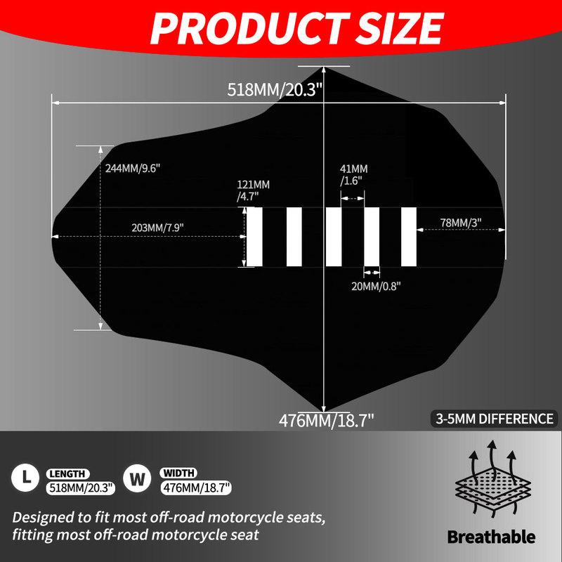 Motorcycles Seat Cover Waterproof Non-slip Particles Design PVC For Ridstar Q20 Electric Bike E-bike Scooter Bicycle Accessories