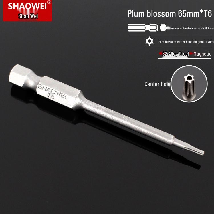 Магнитная 50-мм отвертка-звездочка и набор шестигранных бит для электродрелей