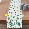 Дорожка для стола на день Св.. Украшение ко Дню Патрика с принтом клевера, легкое в уходе, нескользящее