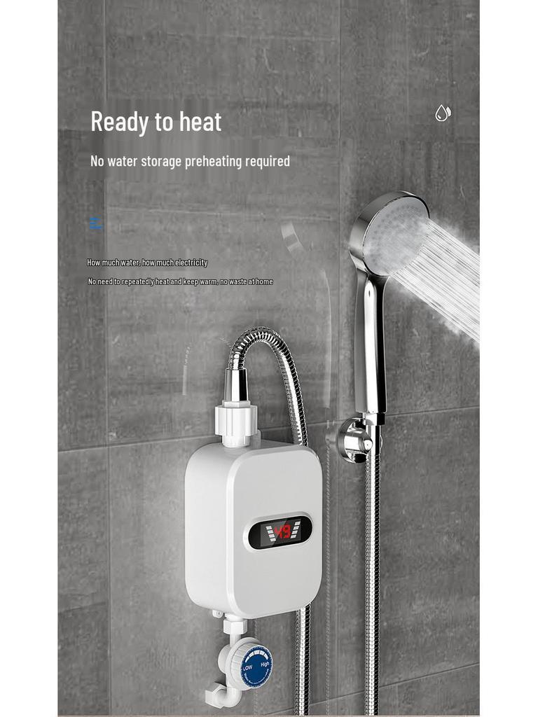 Мини Настенный Мгновенный Проточный Водонагреватель для Душа с Постоянной Температурой
