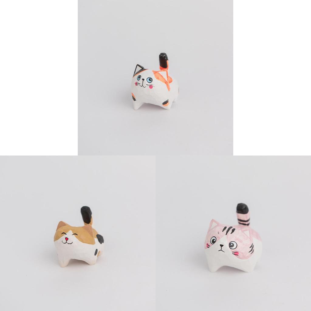 Деревянная фигурка кошки, поделка, декор для дома и офиса, подарок для любителей кошек