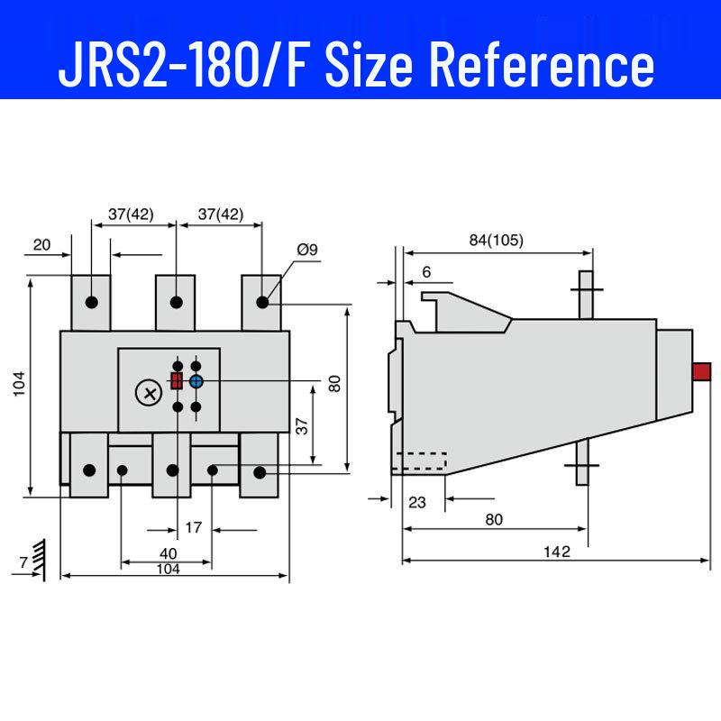 Трехфазное тепловое реле перегрузки DELIXI JRS2-400/F, Защитное устройство 180°C, 160-250А