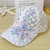 New Sunscreen and Sunshade Baseball Hat for Spring and Summer, Fashionable Sun Water Diamond Duck Tongue Hat