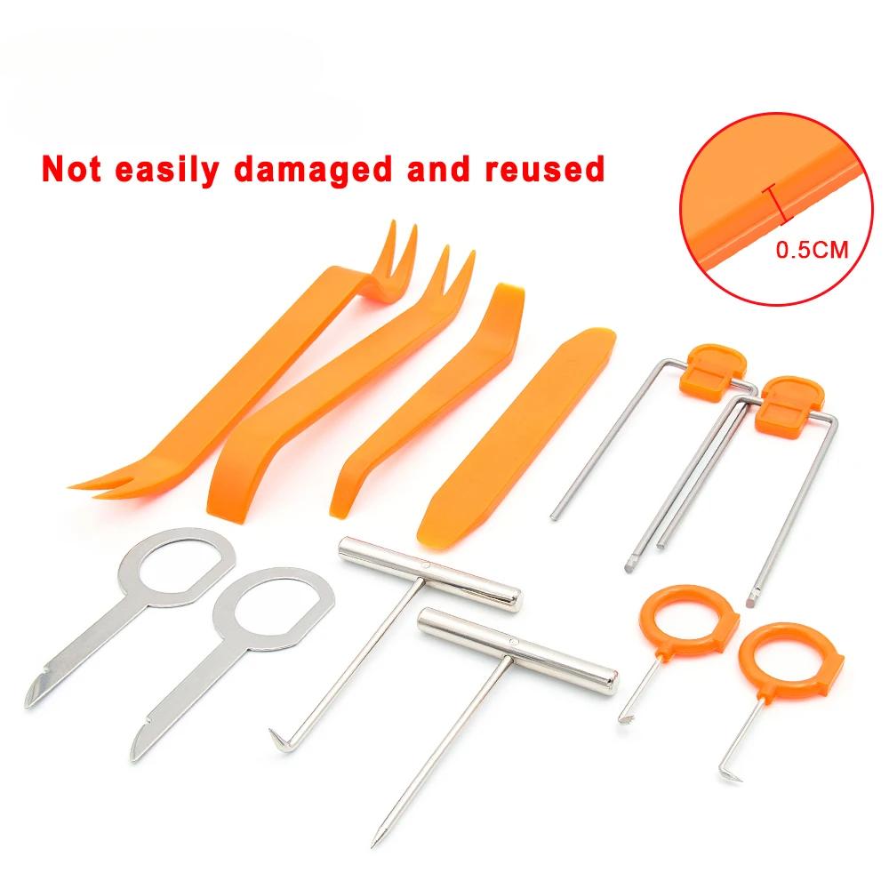 Высококачественный набор инструментов для разборки автомобиля из 12 предметов, автомобильный радиоприемник, дверной зажим, панель, отделка, приборная панель, снятие аудиосистемы, монтажный комплект для ремонта