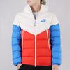 Nike Мужская куртка-пуховик с капюшоном Windrunner, верхняя одежда, красный, синий, белый 928834-133