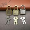 Mini Retro Padlock For Notepad Diary Small Luggage Box Lock With Keys Set