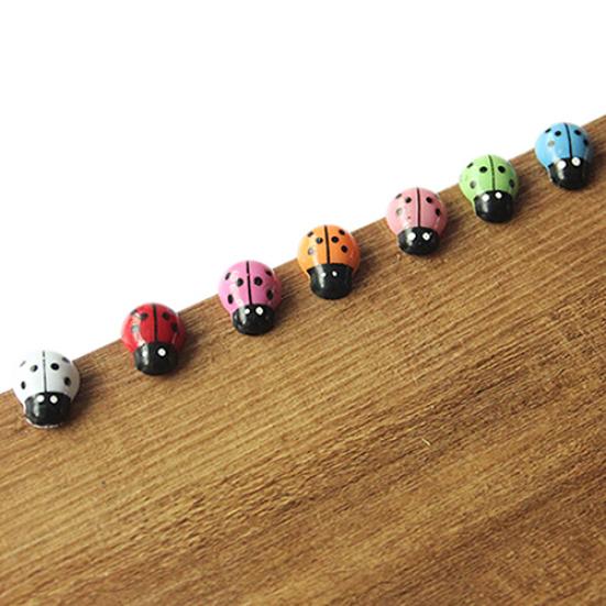 100Pcs Colorful Mini 3D Wall Stickers Home Decor Kid Toys DIY Ladybird Ladybug