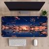 Очень большой коврик для мыши с горным пейзажем и утолщенным краем с оверлоком для офисных столов