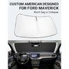 Proadsy 2024 Upgrade Front Windshield Sun Shade Foldable Sunshade Protector Custom Fit 2022 2023 2024 Ford Maverick, Hybrid, XL, XLT, Lariat Truck