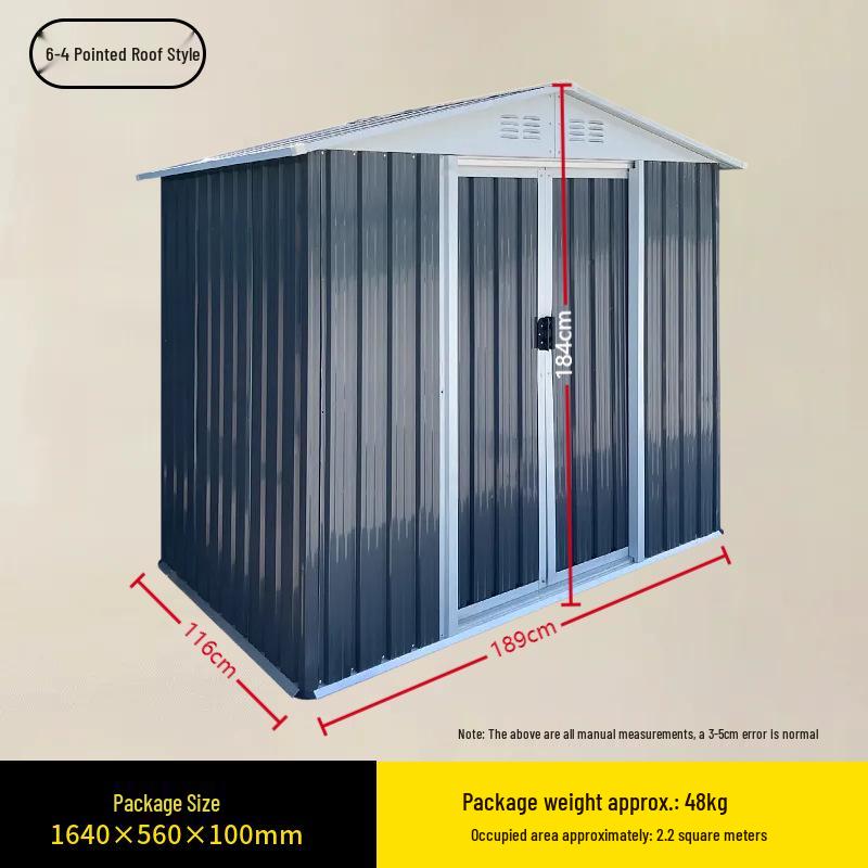 Movable Outdoor Sheet Metal Garden Shed and Storage Room
