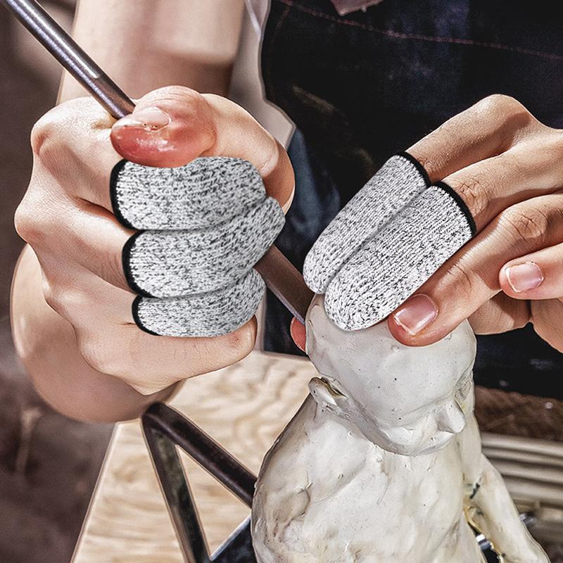 10Pcs Cut Resistant Finger Cots Finger Sleeve Protectors Reusable Finger Covers