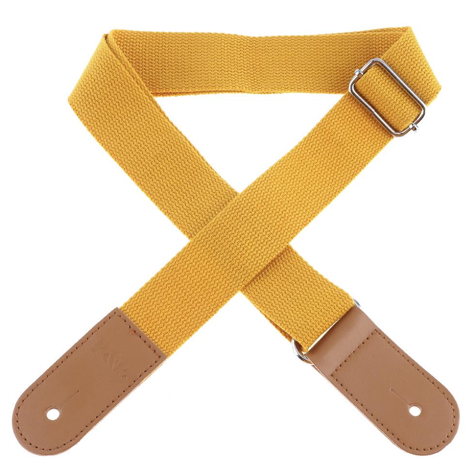 Adjustable Pure Cotton Colorful Ukulele GuitarStrap with Leather Head 4 Colors Optional