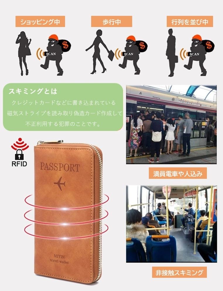 Чехол для паспорта с RFID-защитой на молнии для путешествий, для сберегательных книжек и магнитных карт, легкий, длинный, для сберегательных книжек, мать и ребенок, здоровье, компактный, для путешествий, большой
