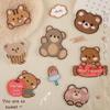 Self-Adhesive Cartoon Bear Embroidery Patch for Shoes, Hats, and Bags