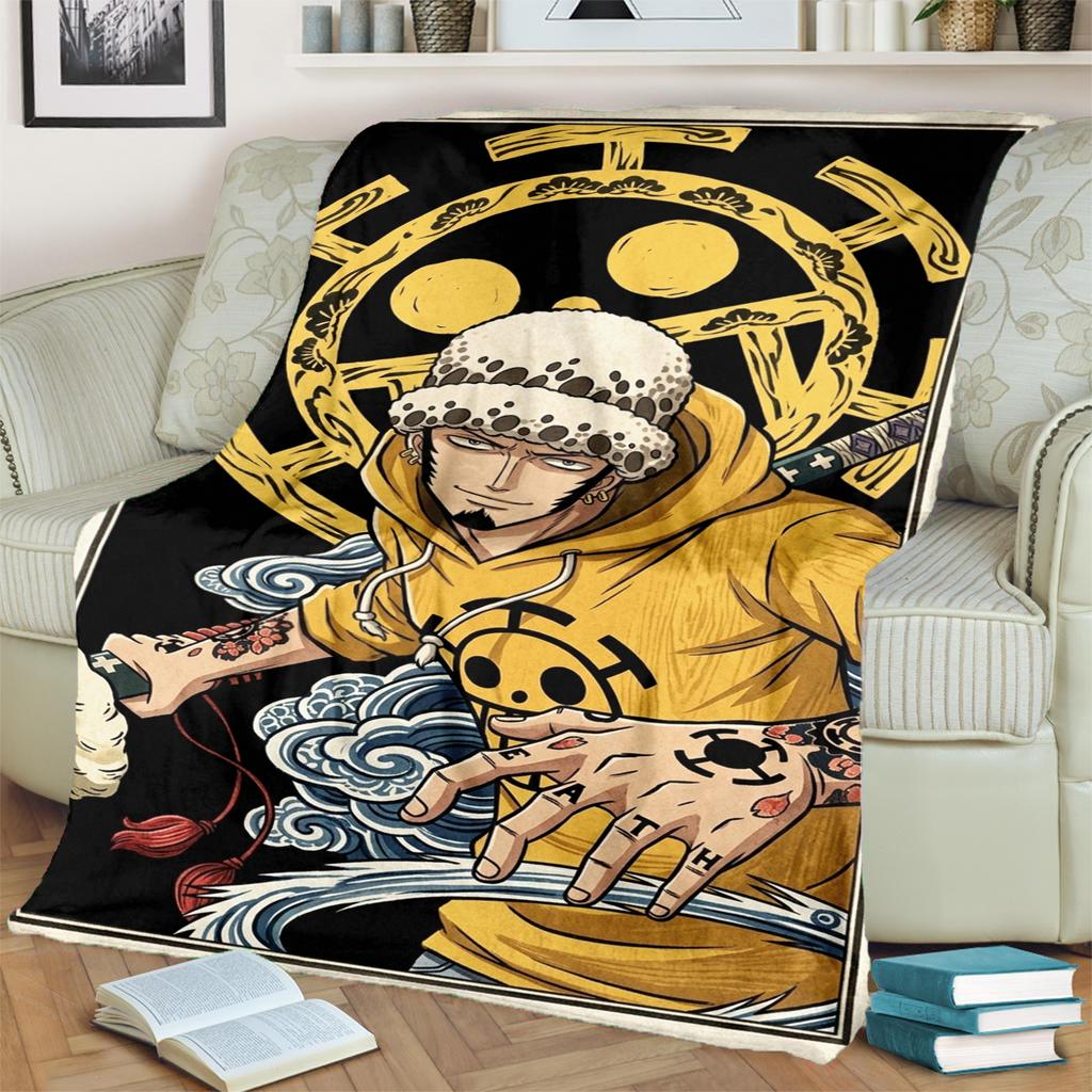 Ideal for Picnics Travel Beds and Sofas "ONE PIECE" Print Blanket Soft Warm Flannel Blanket for Home Bedrooms