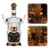 Buffalo Bison Shaped Glass Decanter Whiskey Bottle Western Home Decor Bar Collectible Figurine Decor