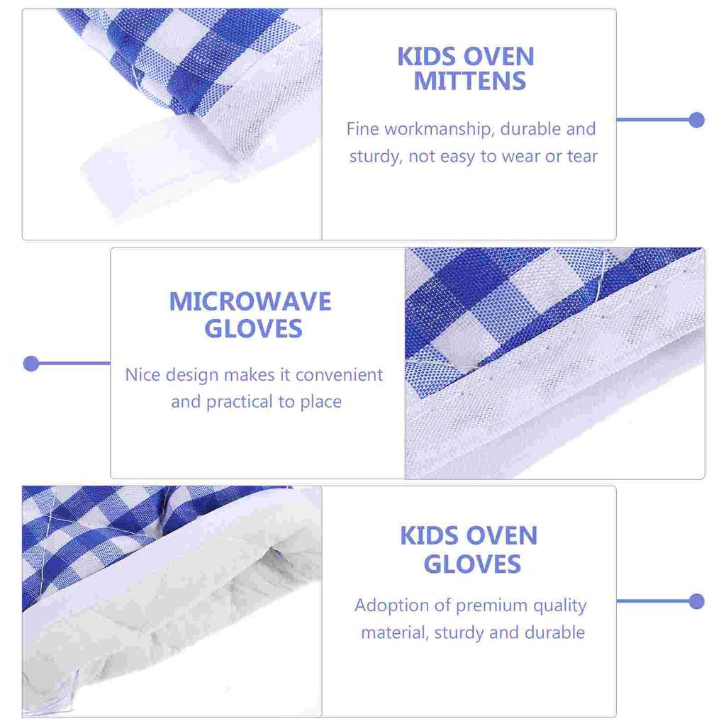 Перчатки для микроволновки для малышей, кухонные рукавицы для девочек, детские детские духовки из полиэстера