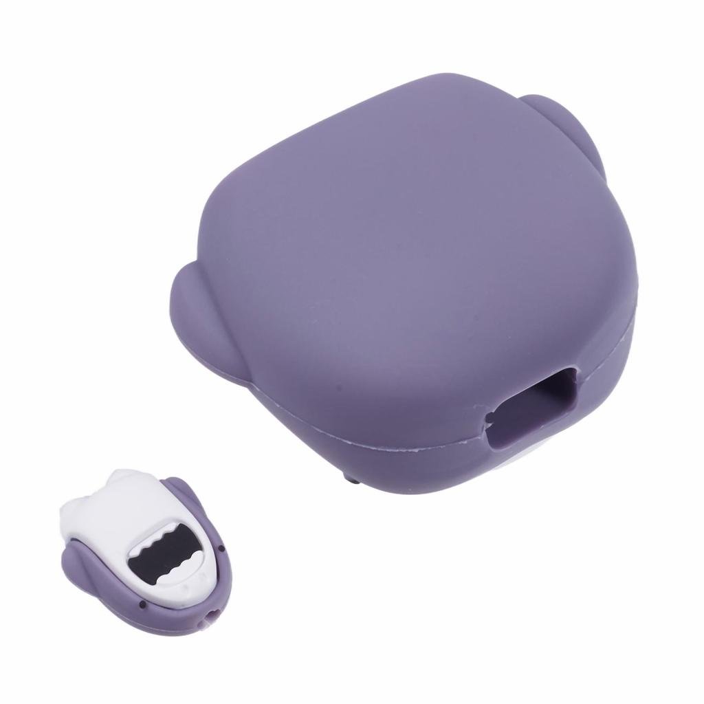 2Pcs/Set Cartoon Shark Protective Sleeve for Apple iPhone 18/20W Charger Cover + Data Cable Saver Silicone Case