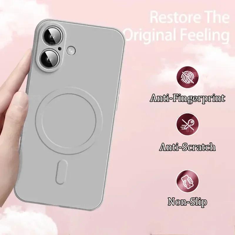 Роскошный Чехол из Жидкого Силикона Для Телефона Magsafe Для IPhone 17 Pro 16 15 14 13 12 11 Pro Max Plus Магнитный Чехол для Беспроводной Зарядки