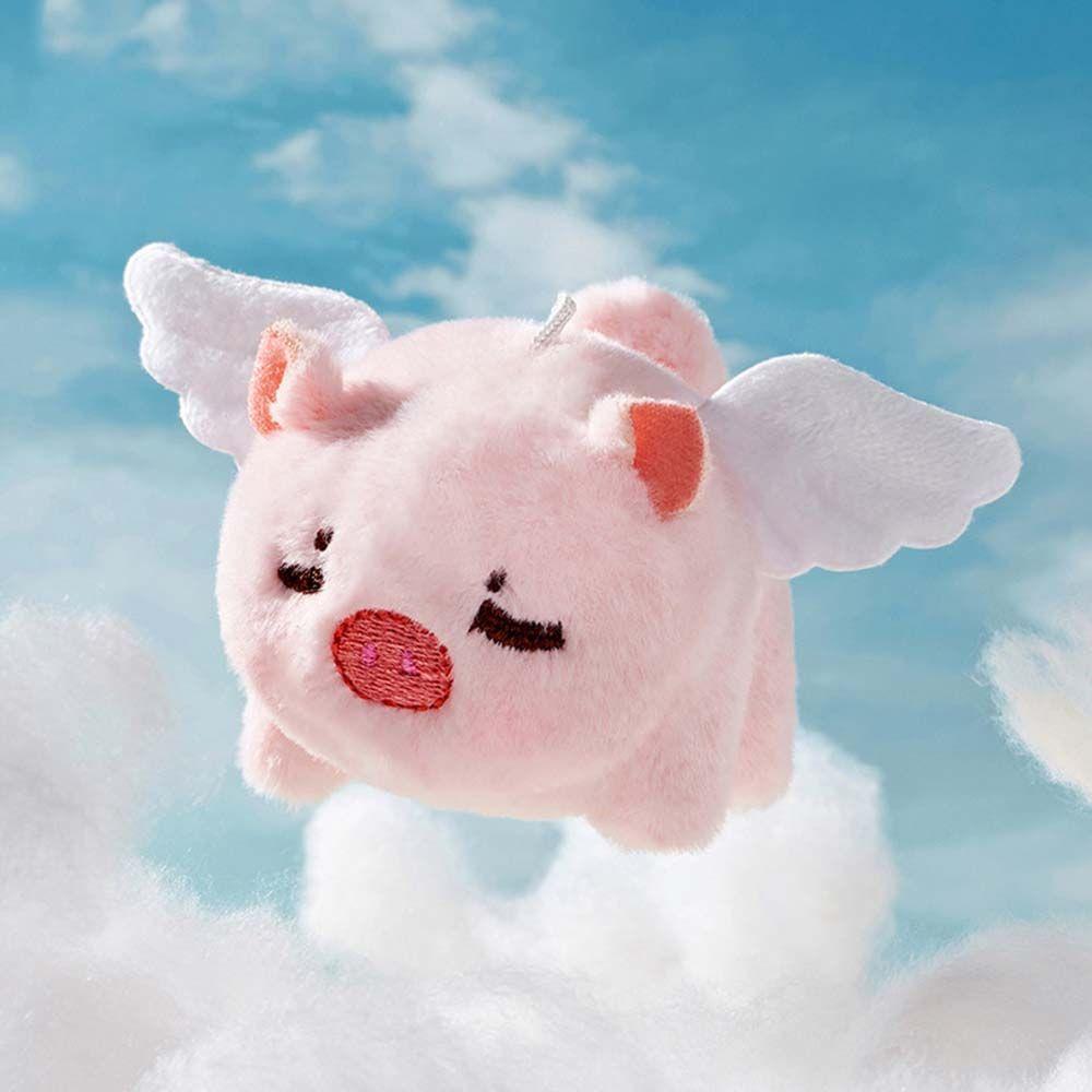 Backpack Accessory Key Pendant Angel Big Toy Cartoon Plush Doll Flying Pig Toy Plush Key chain