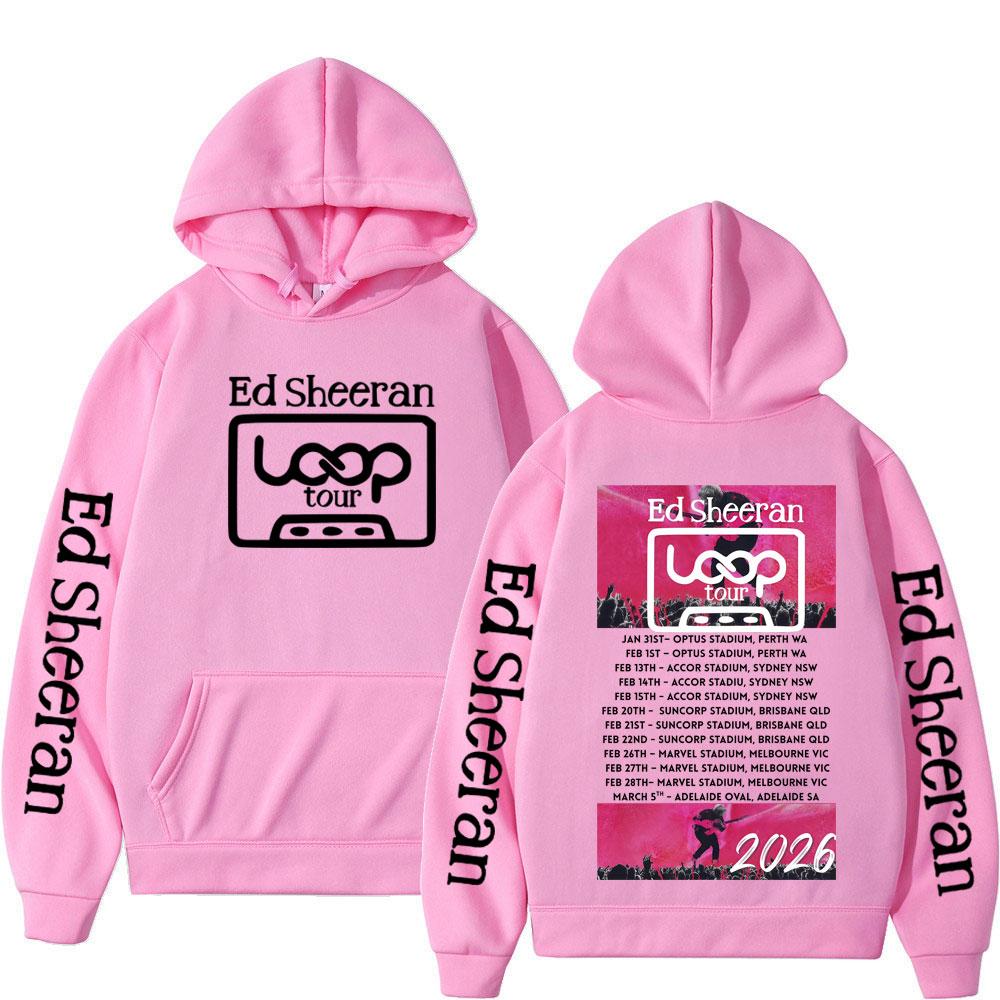 2026 Ed Sheeran Loop Tour Hoodie Men Women Oversize Clothing Casual Pullover Autumn Winter Aesthetic Hip Hop Vintage Tracksuit