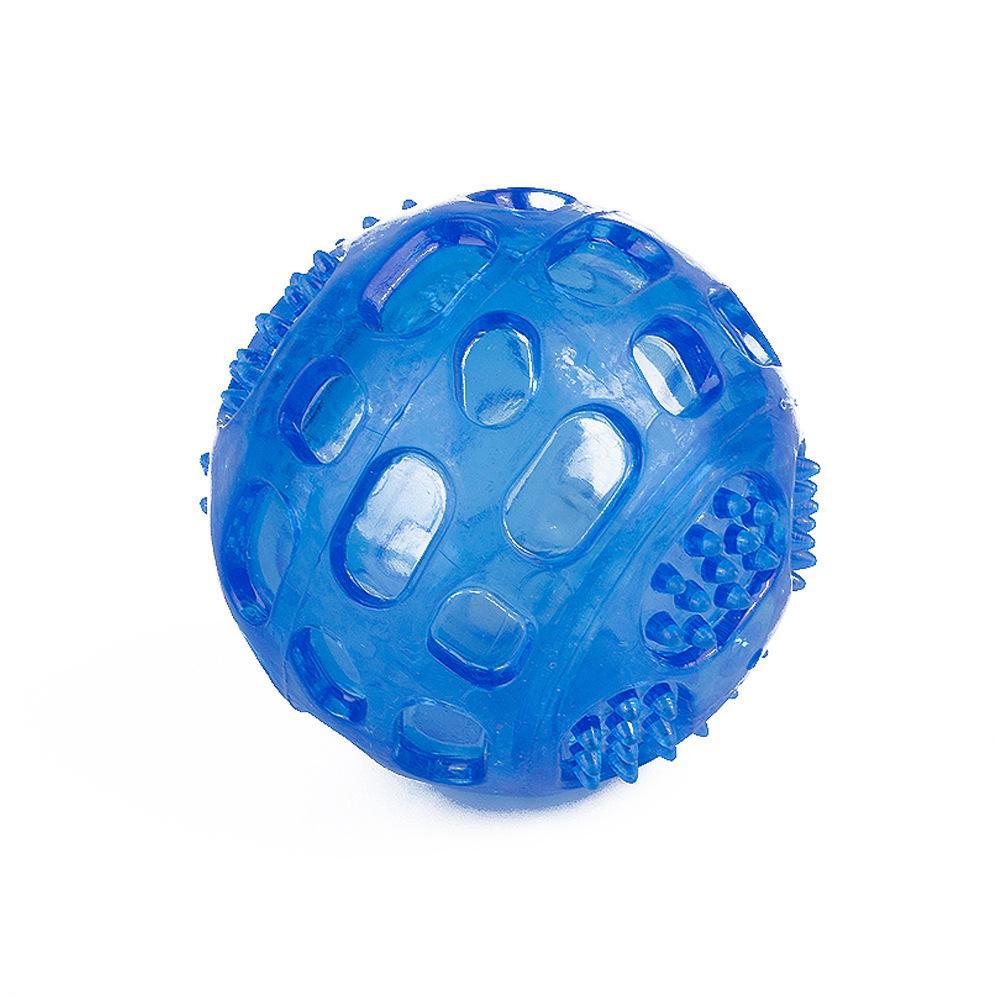 Игрушка для собак из термопластичной резины, устойчивая к укусам: Интерактивный мяч для прорезывания зубов со звуком для чистки зубов