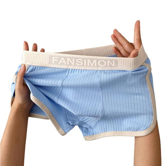 Мужские трусы-боксеры средней посадки с высокой эластичностью, трусы-шорты в стиле пэчворк, U-образное ребристое нижнее белье