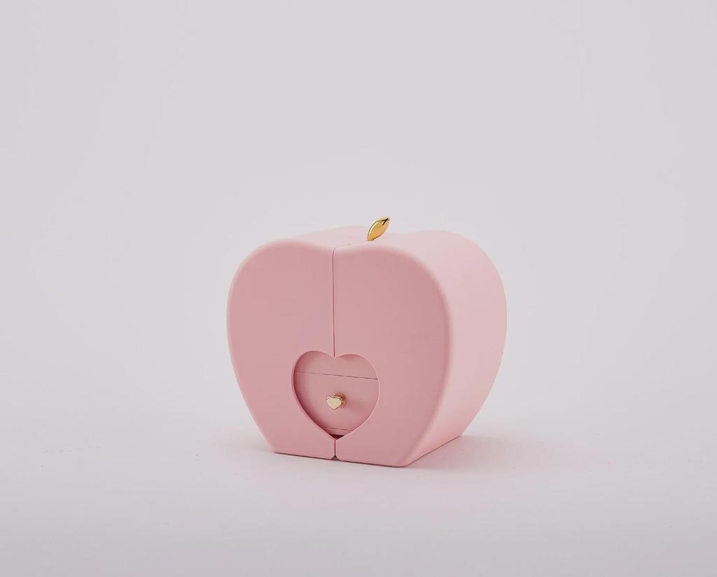 Шкатулка для украшений Apple Rose - подарок на Рождество, День святого Валентина, День матери с консервированными цветами