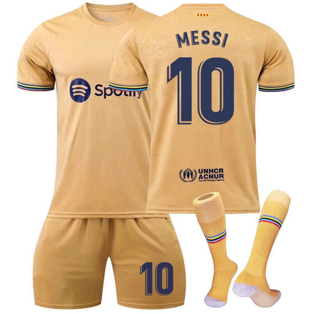 2324 Barcelona-Messi Football Jerseys Shorts Socks Set New Season Shorts Socks Adult Sizes Outfits