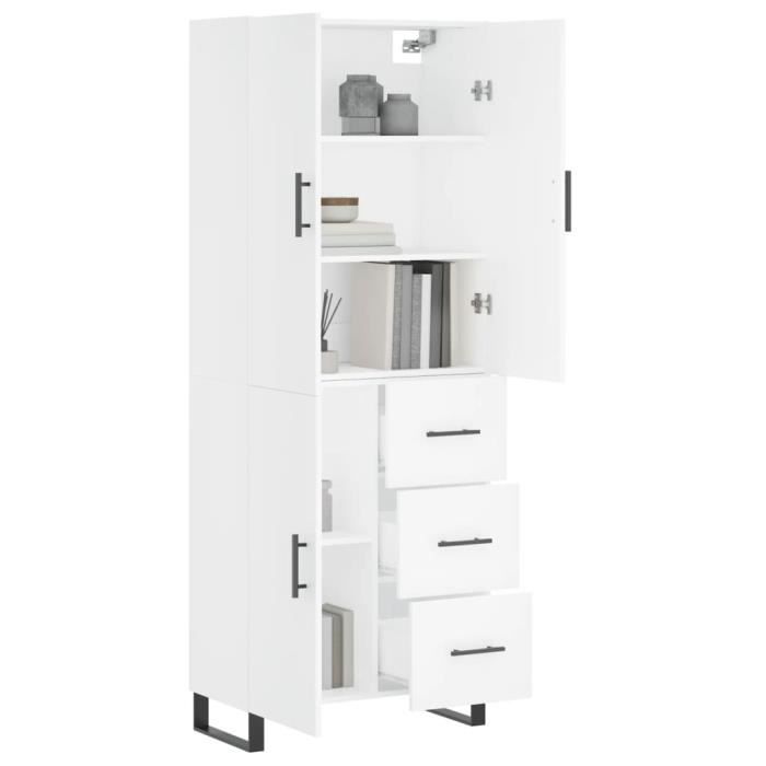 VidaXL Highboard White 69.5x34x180 Cm Engineered Wood 3195923