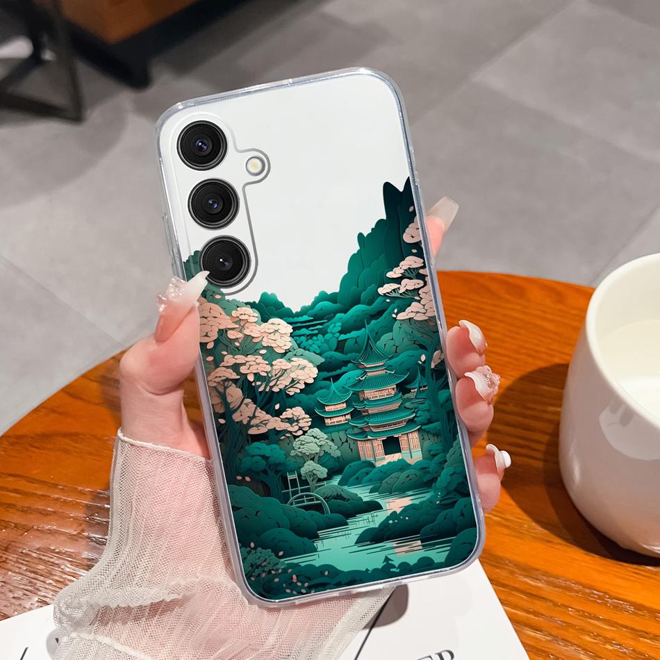 Чехол для Samsung Galaxy S25 FE Plus Ultra Прозрачный с рисунком цветов Задняя крышка для Samsung S 25 Ultra Мягкие противоударные чехлы для телефона