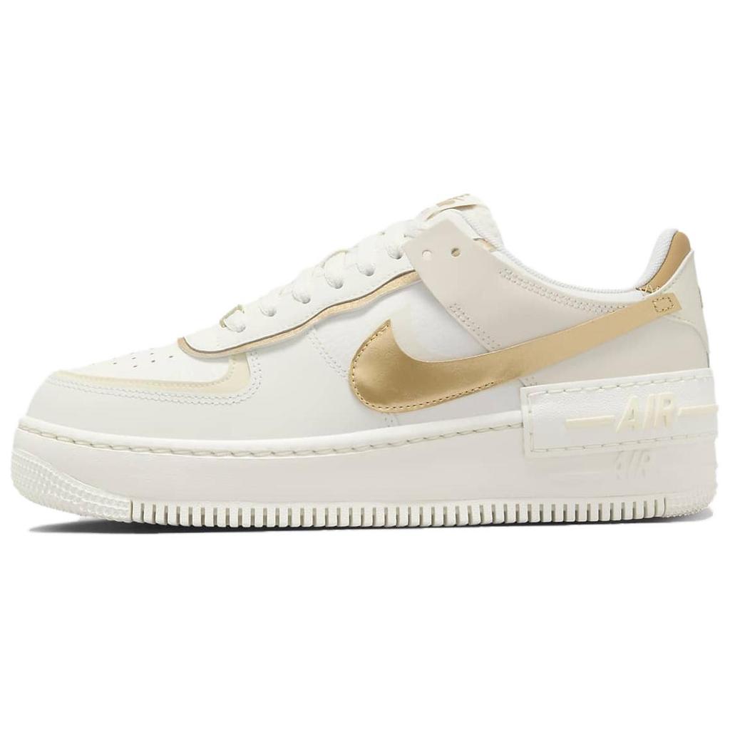 Nike Air Force 1 Shadow Sail Metallic Gold Women Sneakers Cream Coconut-Milk DZ1847-108