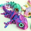 3D Printing Chameleon Figures Movable Joint Fidget Toy Cartoon Animal Model Toy Home Accessories Desktop Ornament Kids Gift