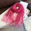 Silk Wool Scarf for Women Solid Scarves Shawls Wraps Pashmina Hijab Foulard Femme Beach Stoles Bandana Luxury Brand Poncho