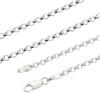 Sears Roll Chain Silver SV 55cm Necklace, 925, 2.7mm Wide,