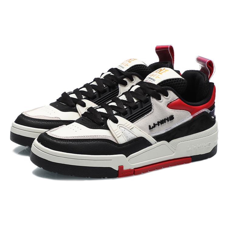 Кроссовки для скейтборда Li Ning 001 BTC Мужские Низкие Черный/Красный/Белый AECR001-3