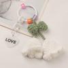 Ландыш Брелок Подвеска Чехол-мешочек для наушников Украшения для телефона Ручная работа Цветок Вязаный Брелок Украшение