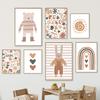 Boho Bear Rabbit Rainbow Sun Heart Nursery Wall Art Canvas Painting Nordic Posters And Prints Wall Pictures Baby Kids Room Decor