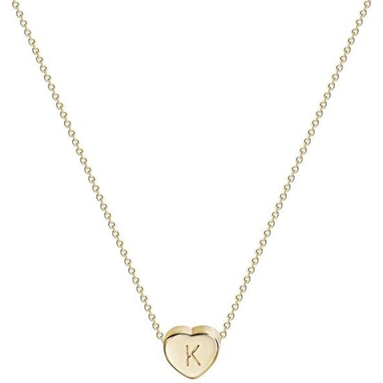 Мода Женщины Письмо Сердце Подвеска Титановая Сталь Цепочка Ожерелье Ювелирное Изделие Подарок