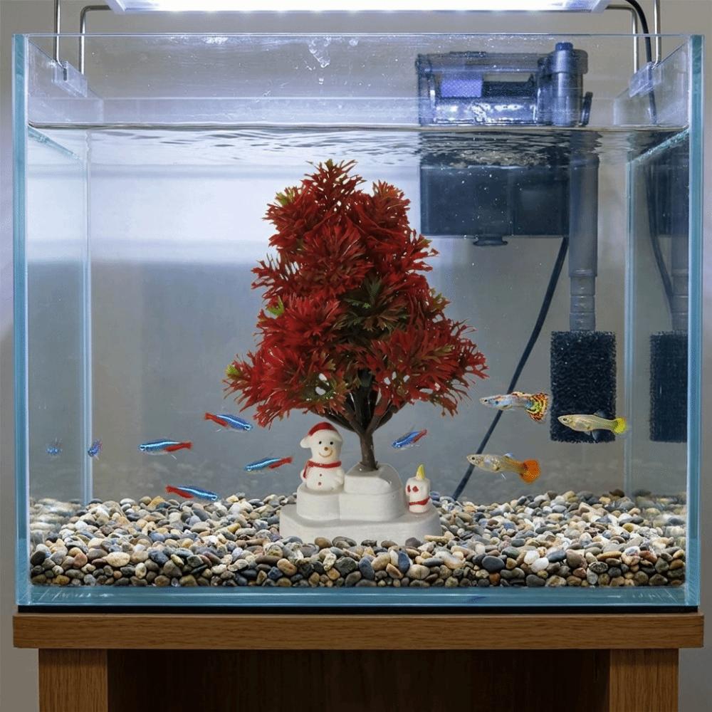 Fake Aquarium Christmas Ornament Simulation Artificial Christmas Tree Plants Garden Decoration
