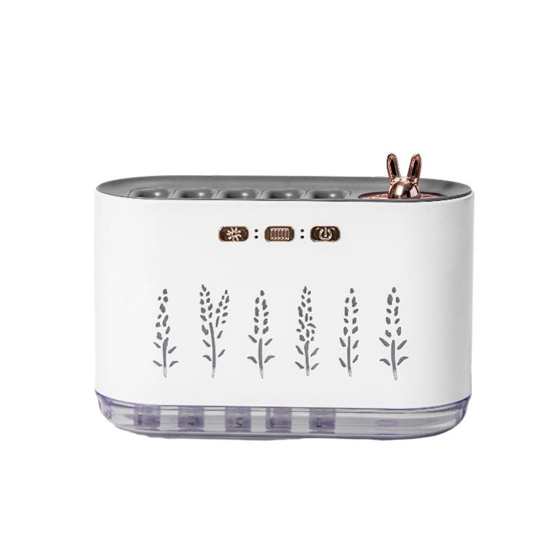 Silent Cross-Border Humidifier with Five-Hole Spray & Dynamic Seven-Color Aromatherapy