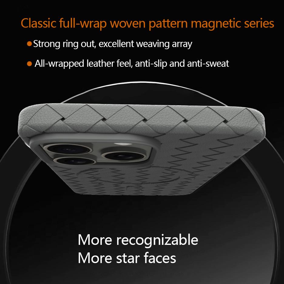 Для магнитного беспроводного зарядного чехла Magsafe для iPhone 16 15 14 12 13 Pro Max дышащий охлаждающий тканый сетчатый мягкий силиконовый чехол