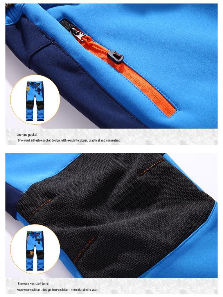 Children's Windproof, Waterproof, Warm Ski Pants for Boys & Girls - Plain Design for Older Kids