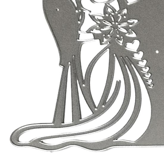 Режущий штамп Прочный Легкий в использовании Многоразовый Ажурный Свадебная пара Скрапбук DIY Шаблон для тиснения для подарка