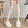 Женские гольфы до колена на весну и осень Jk Белые чулки до бедра Длинные ботфорты Сшитые Гольфы-трубы длиной выше колена