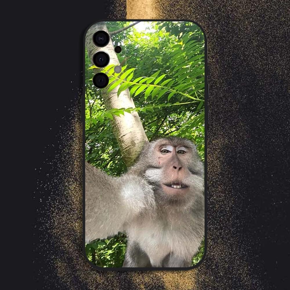 Милый Забавный Чехол-Обезьянка для Телефона Samsung S25, S24, S21, S22, S23, S30, Ultra, S20, Plus, Fe, Lite, Note, 10, 9, 5G Черный Чехол