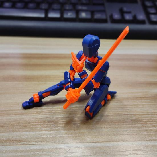 Фигурка с аксессуарами, многосочлененная подвижная 3D-печатная модель робота-собаки, шарнирный манекен