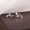 Korean Style Leaf and Branch Fashion Earrings - Simple, Fresh, Versatile Studs and Ear Hooks