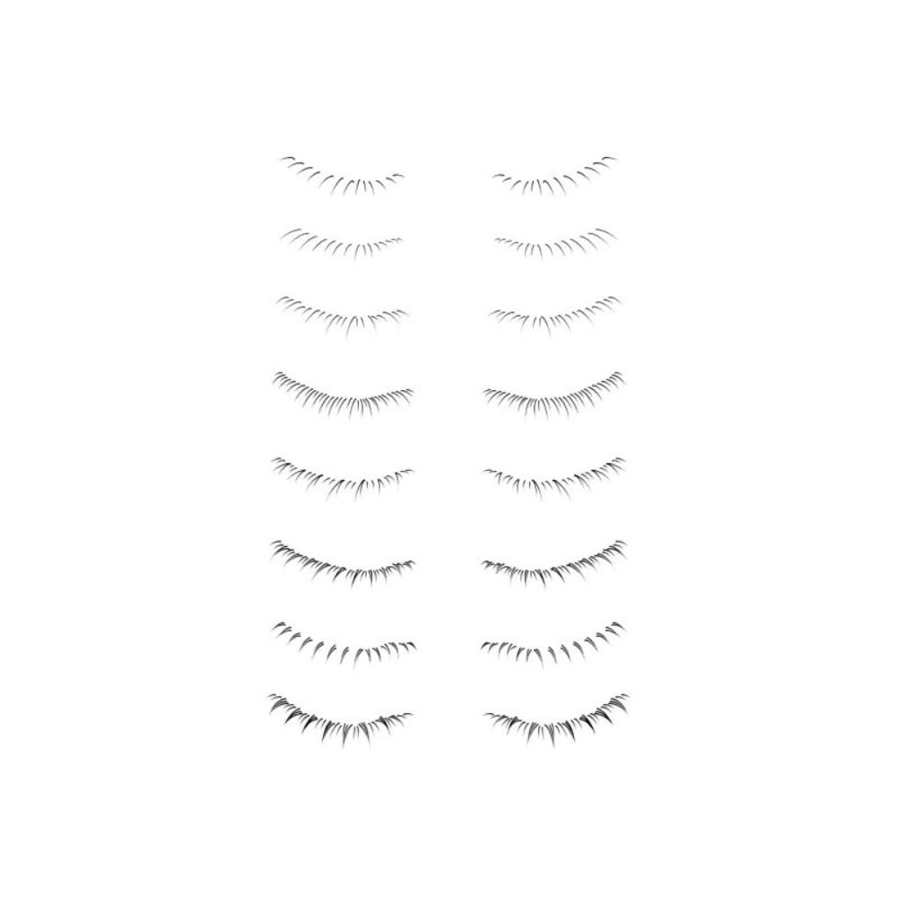 4/8 Pair 3D False Eyelashes Tattoo Under Eye Transfer lashes Decals Beauty